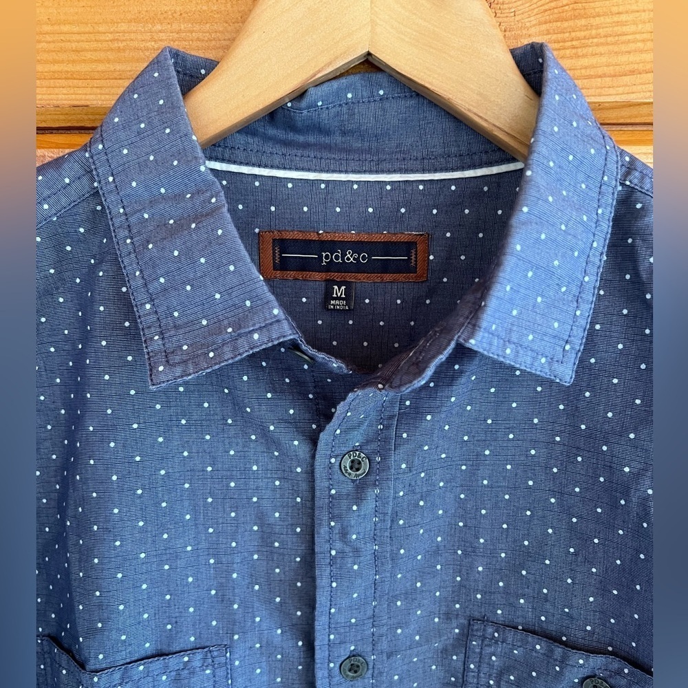 Paper Denim & Cloth Polka Dot Button Down Shirt M